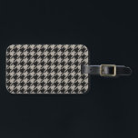 Étiquette À Bagage Classic Pepita Houndstooth Motif Black Grey<br><div class="desc">motif en tissu à feuillage persistant,  élégant et classique,  avec motif poivré / houndstooth en combinaison noire et grise.</div>
