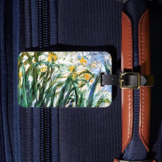 Étiquette À Bagage Claude Monet Iris jaunes et Malva 19 (Insitu Rectoal 4)