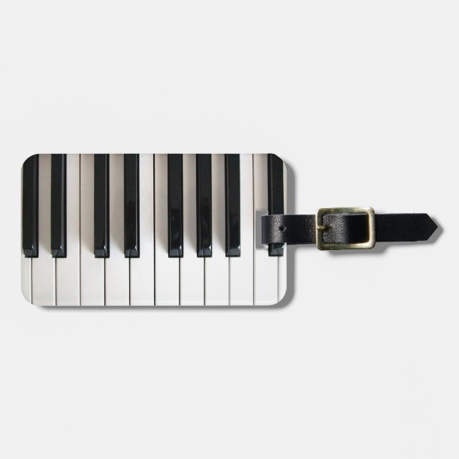 Étiquette À Bagage clavier piano (Devant horizontal)