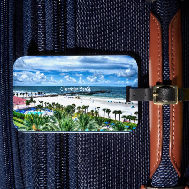 Étiquette À Bagage Clearwater Beach, Floride, destination vacances (Insitu Rectoal 4)
