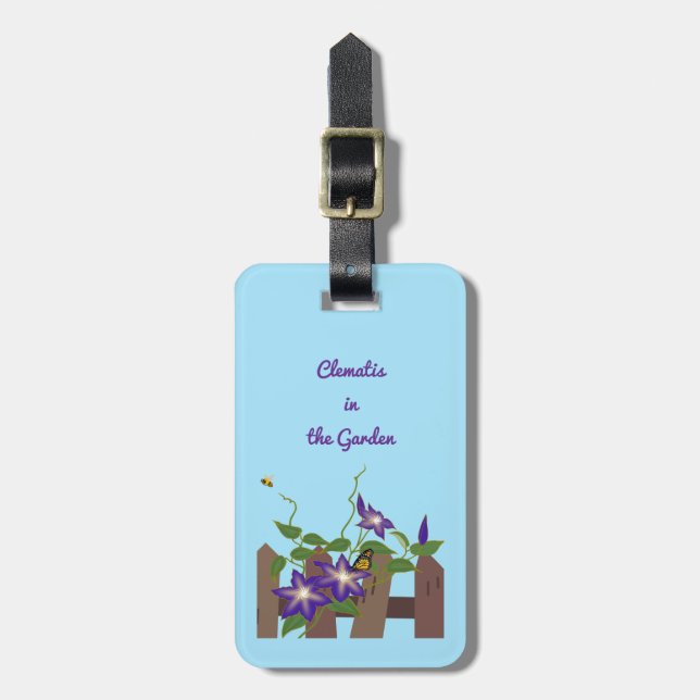 Étiquette À Bagage Clématite dans le jardin (Devant Vertical)