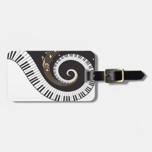 Étiquette À Bagage Clés de tourbillonnement de piano