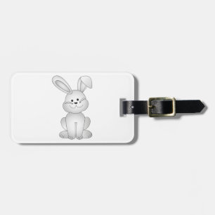 Étiquette À Bagage Clipart blanc de lapin