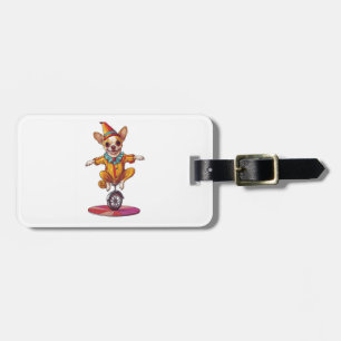 Étiquette À Bagage Clown Chihuahua � Chien de Cirque Amusant