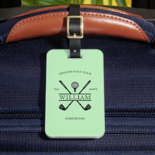 Étiquette À Bagage Club de golfeur croisé