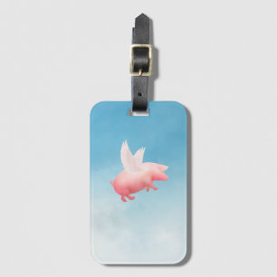 Étiquette À Bagage Cochon Volant
