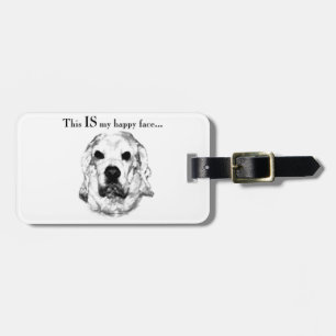 Étiquette À Bagage Cocker Spaniel Joyeux Visage