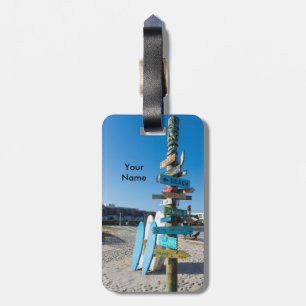 Étiquette À Bagage Cocoa Beach Totem Tiki