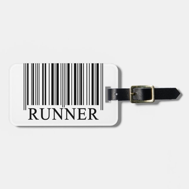 Étiquette À Bagage Code barres de coureur (Devant horizontal)