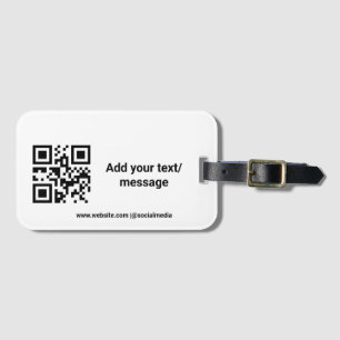Étiquette À Bagage code-barres personnalisé simple ajoutez votre text