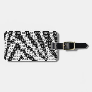 Étiquette À Bagage Code binaire Zebra noir et blanc