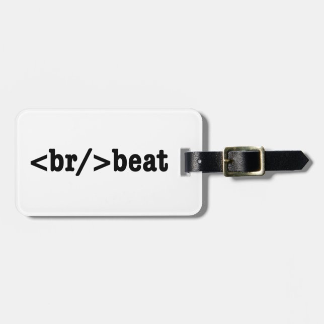 Étiquette À Bagage code HTML breakbeat (Devant horizontal)