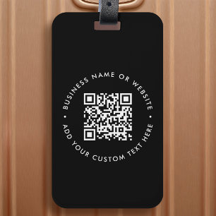 Étiquette À Bagage Code QR Black Business Website Design Moderne