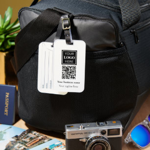 Étiquette À Bagage Code QR du logo de l'entreprise