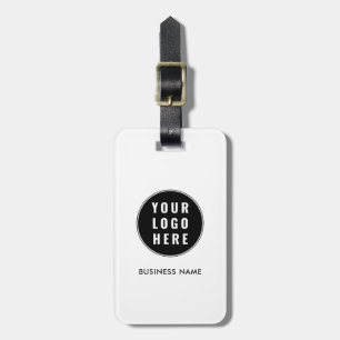 Étiquette À Bagage Code QR Moderne de Logo d'Entreprise Minimaliste