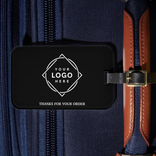 Étiquette À Bagage Code QR noir élégant et élégant (Insitu Rectoal 4)