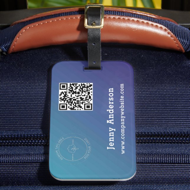 Étiquette À Bagage Code QR Nom commercial et logo et étiquettes de sa (Insitu Rectoal 2)