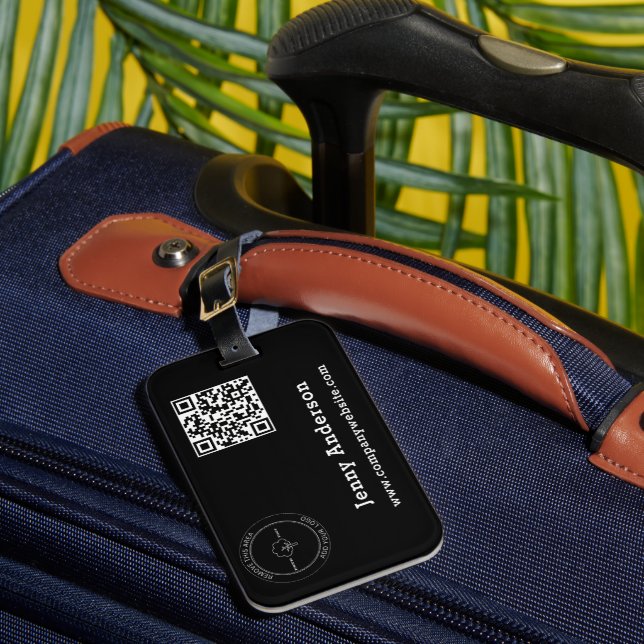 Étiquette À Bagage Code QR Nom commercial et logo et étiquettes de sa (Insitu Rectoal 1)