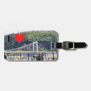 Étiquette À Bagage Coeur Budapest du pont I d'Erzsebet