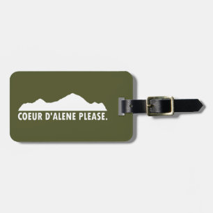 Étiquette À Bagage Coeur d'Alene Idaho S'il vous plaît