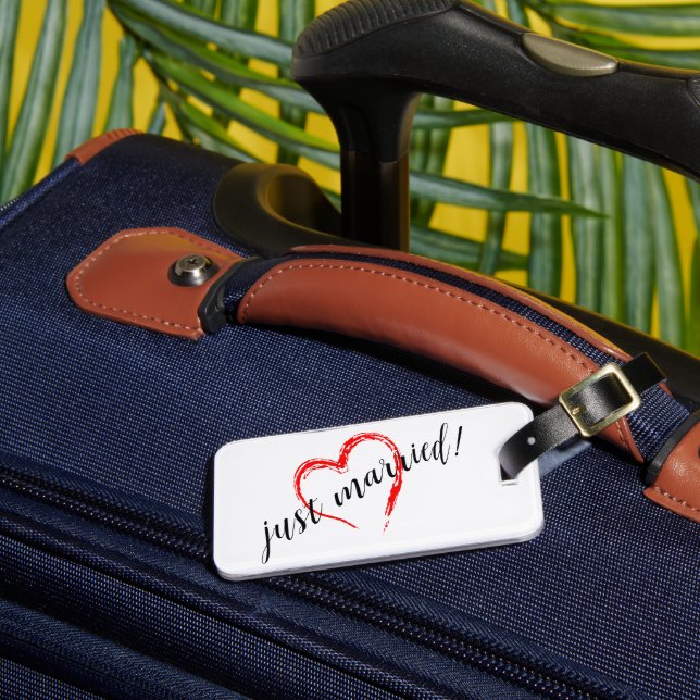 Étiquette À Bagage Coeur juste marié (Insitu Rectoal 3)
