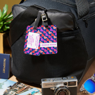 Étiquette À Bagage COEURS Moderne Super Valentine Bridesmaid PERSONNA