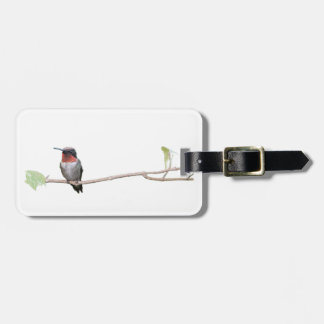 Étiquette À Bagage Colibri Throsé De Rubis, Personnalisé