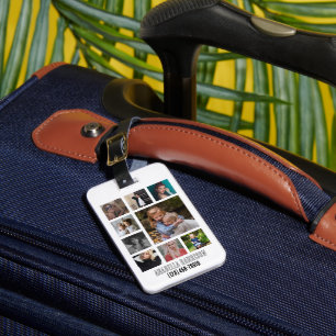 Étiquette À Bagage Collage de photos personnalisé