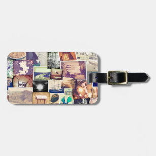 Étiquette À Bagage Collage frais de hippie de filtre de photo