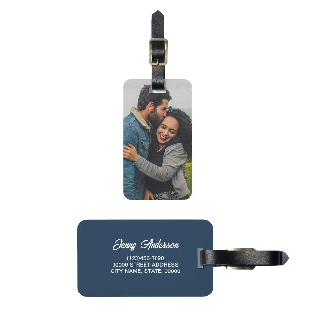 Étiquette À Bagage Collage photo personnalisé Créez votre propre étiq (Créateur téléchargé)