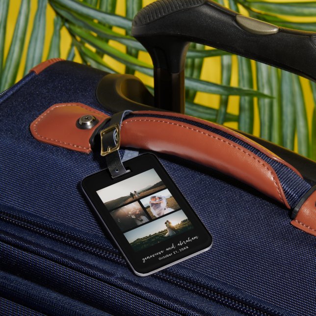 Étiquette À Bagage Collage photo simple moderne (Insitu Rectoal 1)