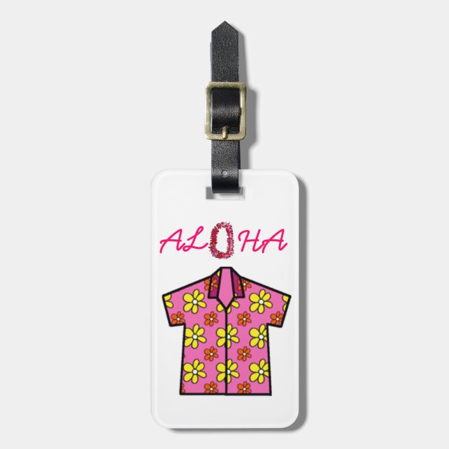 ÉTIQUETTE À BAGAGE COLLECTION D'HAWAÏ ALOHA (Devant Vertical)