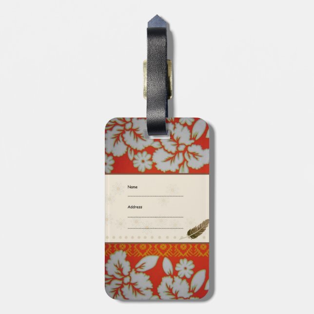 ÉTIQUETTE À BAGAGE COLLECTION HAWAI ALA (Dos Vertical)