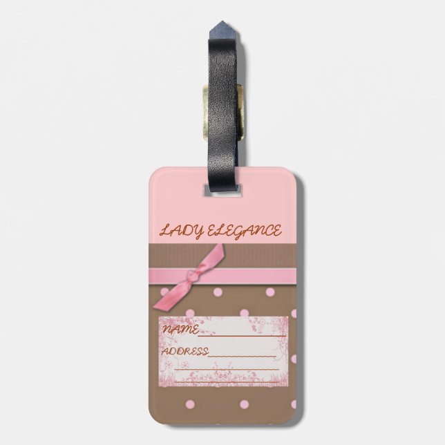 ÉTIQUETTE À BAGAGE COLLECTION LADY ELEGANCE (Dos Vertical)