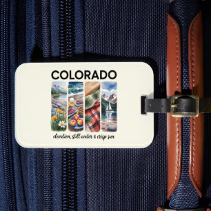 Étiquette À Bagage Colorado - Élévation, Eau fixe et Soleil Crise
