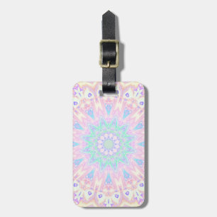 Étiquette À Bagage Coloré Bohème Trippy Bright Pastel Mandala