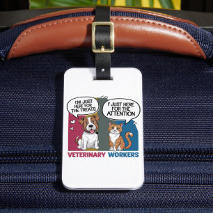 Étiquette À Bagage Coloré Retro Vintage Vétérinaire cadeau