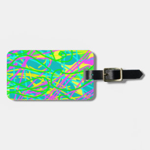 Étiquette À Bagage Coloriez Mes Rêves Motif Gribouillage Expressif Ar