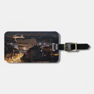 Étiquette À Bagage Colosseum romain la nuit