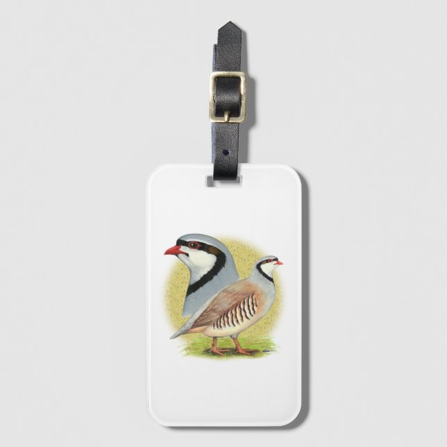 Étiquette À Bagage Combo de perdrix de Chukar (Devant Vertical)