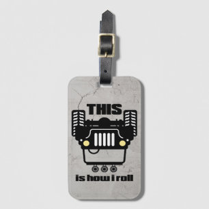 Étiquette À Bagage Comment je roule   4x4 tous terrains basculent le