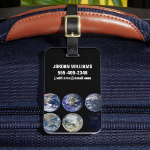 Étiquette À Bagage Comparaison D'Image De Vues Iconiques De La Planèt