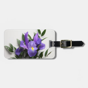 Étiquette À Bagage Composition d'iris violets