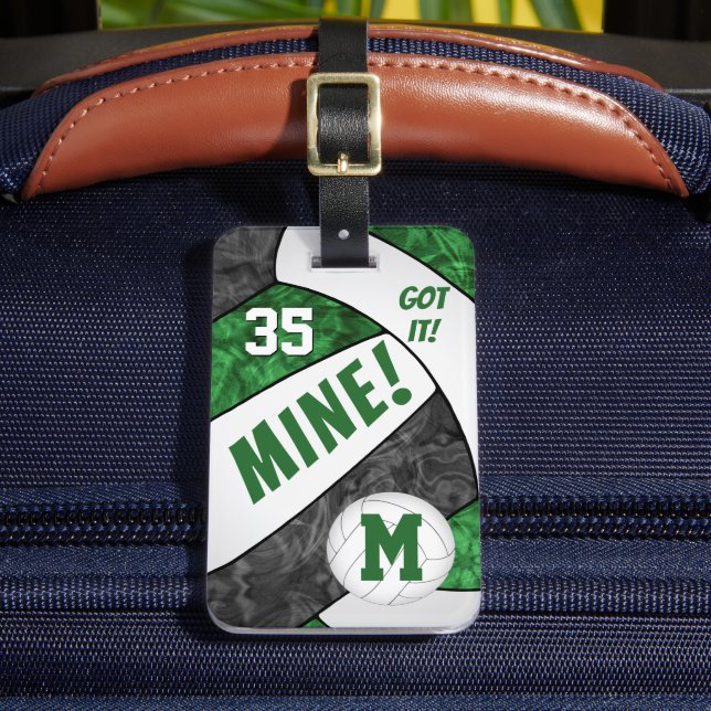 Étiquette À Bagage Compris ! Couleurs de l'équipe de volley-ball noir (Insitu Rectoal 2)