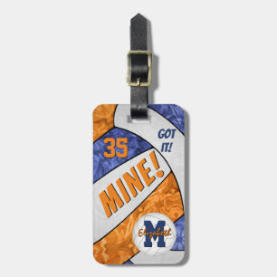 Étiquette À Bagage Compris ! les filles volleyball bleu orange couleu