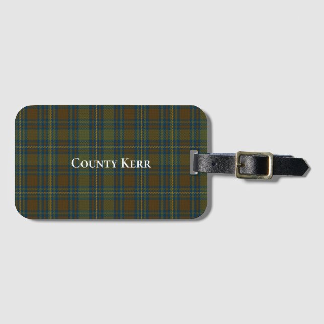 Étiquette À Bagage Comté de Kerr Tartan (Devant Horizontal)