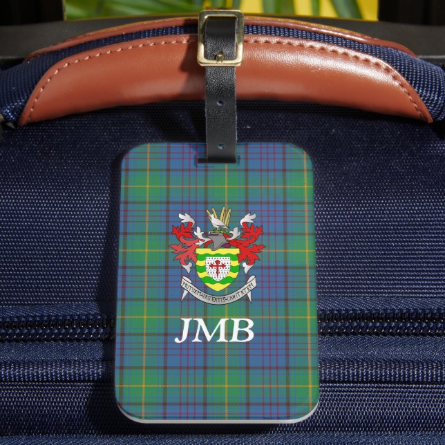 Étiquette À Bagage Comté d'Irlande Donegal Tartan Monogram (Insitu Rectoal 2)