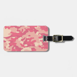 Étiquette À Bagage Conception Camo Rose