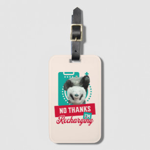 Étiquette À Bagage Conception de Batterie Sociale de Panda en Rupture