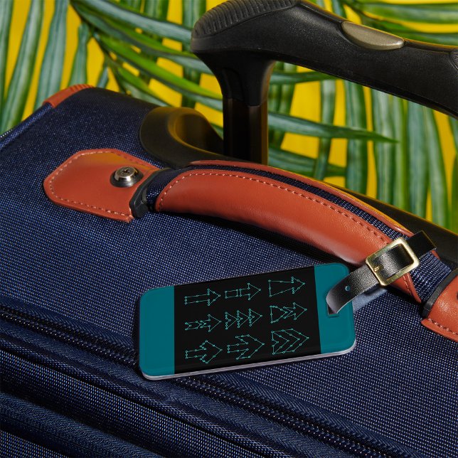 Étiquette À Bagage Conception de circuit fléché de technologie futuri (Créateur téléchargé)